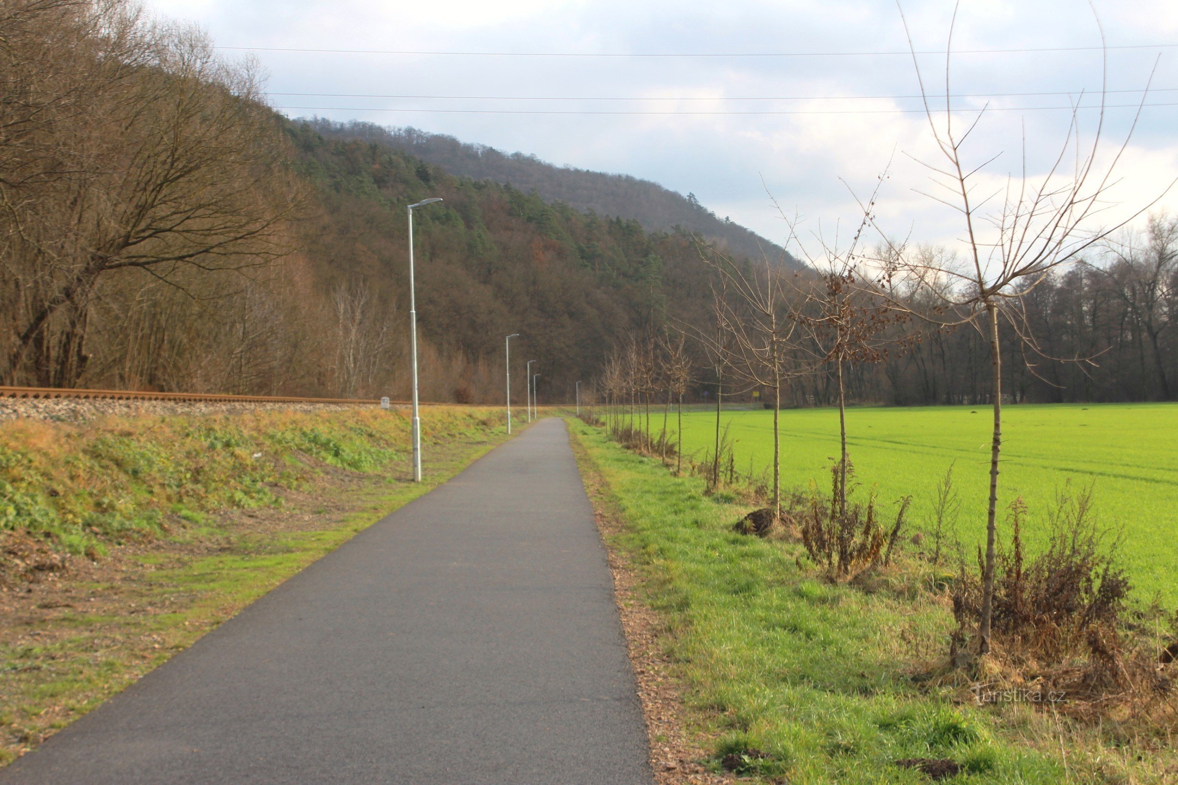 La partie médiane du sentier