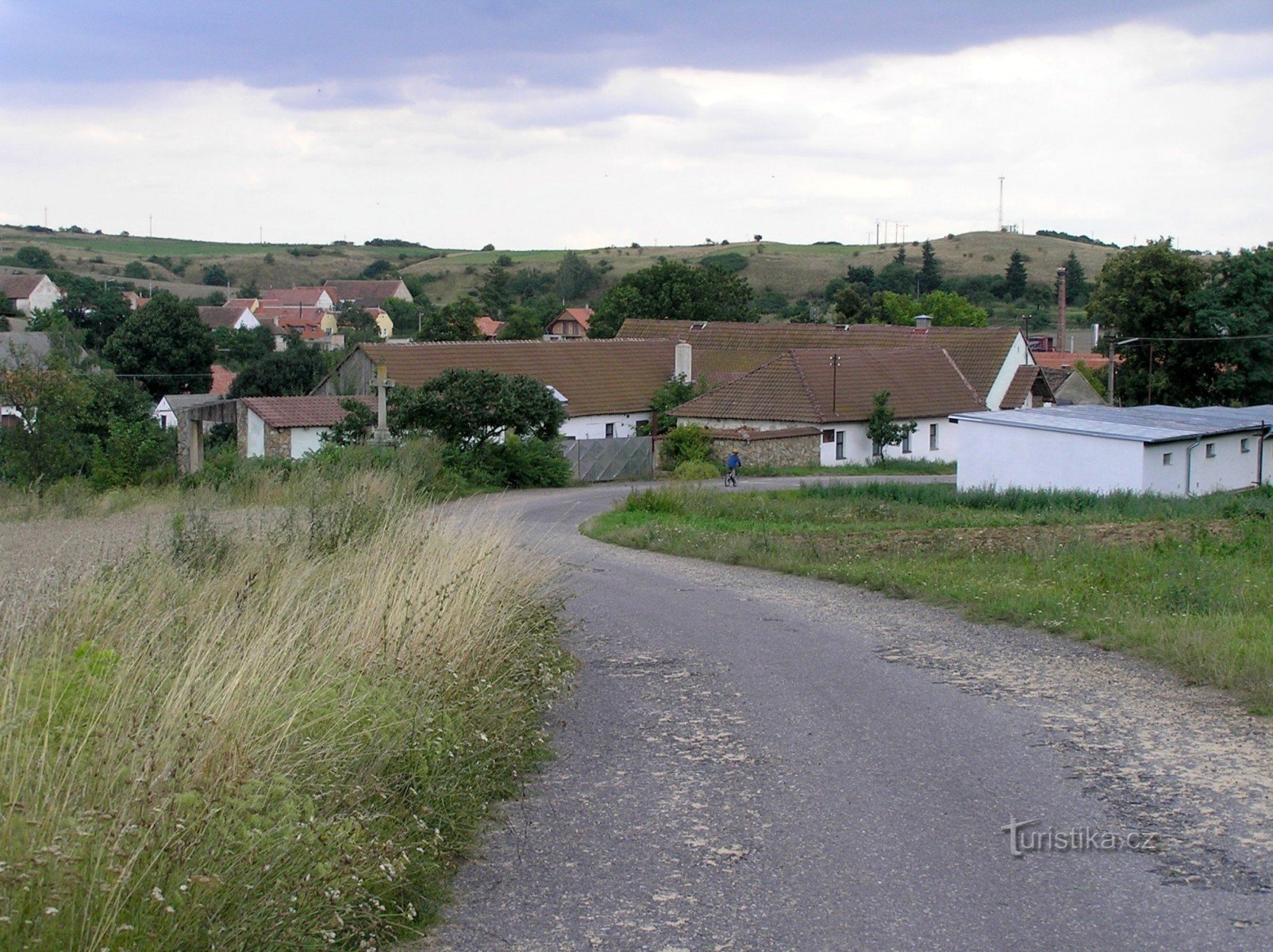Střelice (sierpień 2006) - przyjazd z pól z zachodu