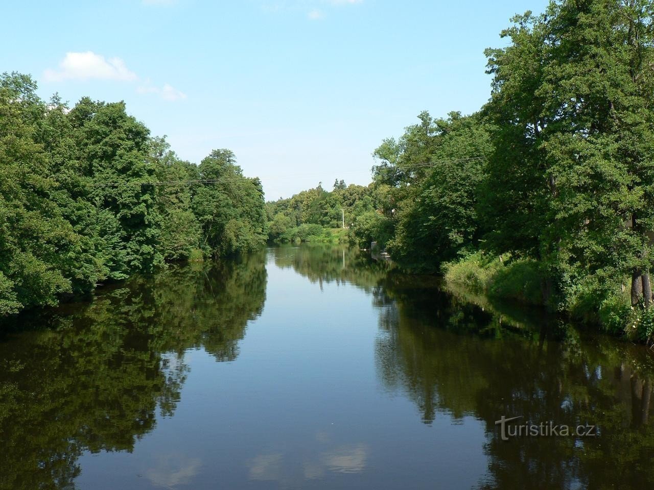 Strelské Hoštice, Fluss Otava