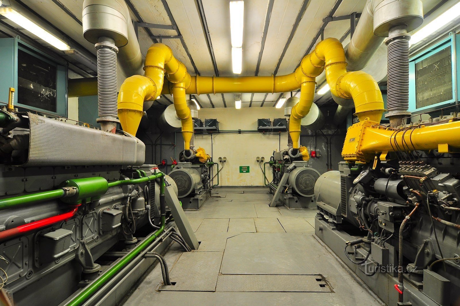 Engine room of diesel aggregates