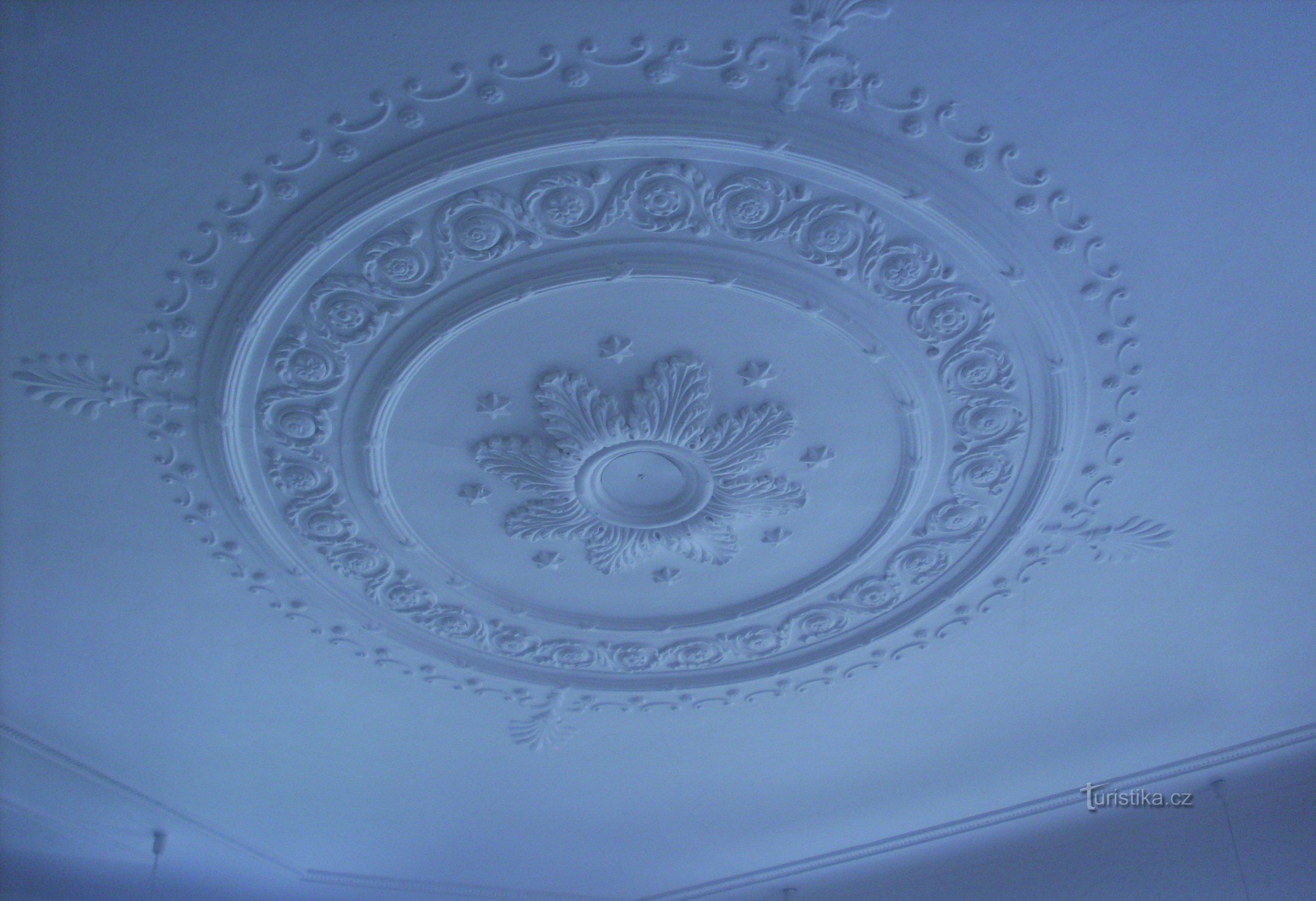 The ceiling of the library in Přerov