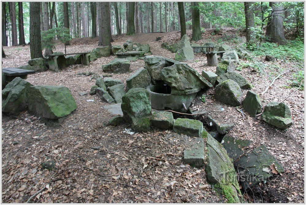 Brunnen in der Gemeinde bei Červené Kostelka