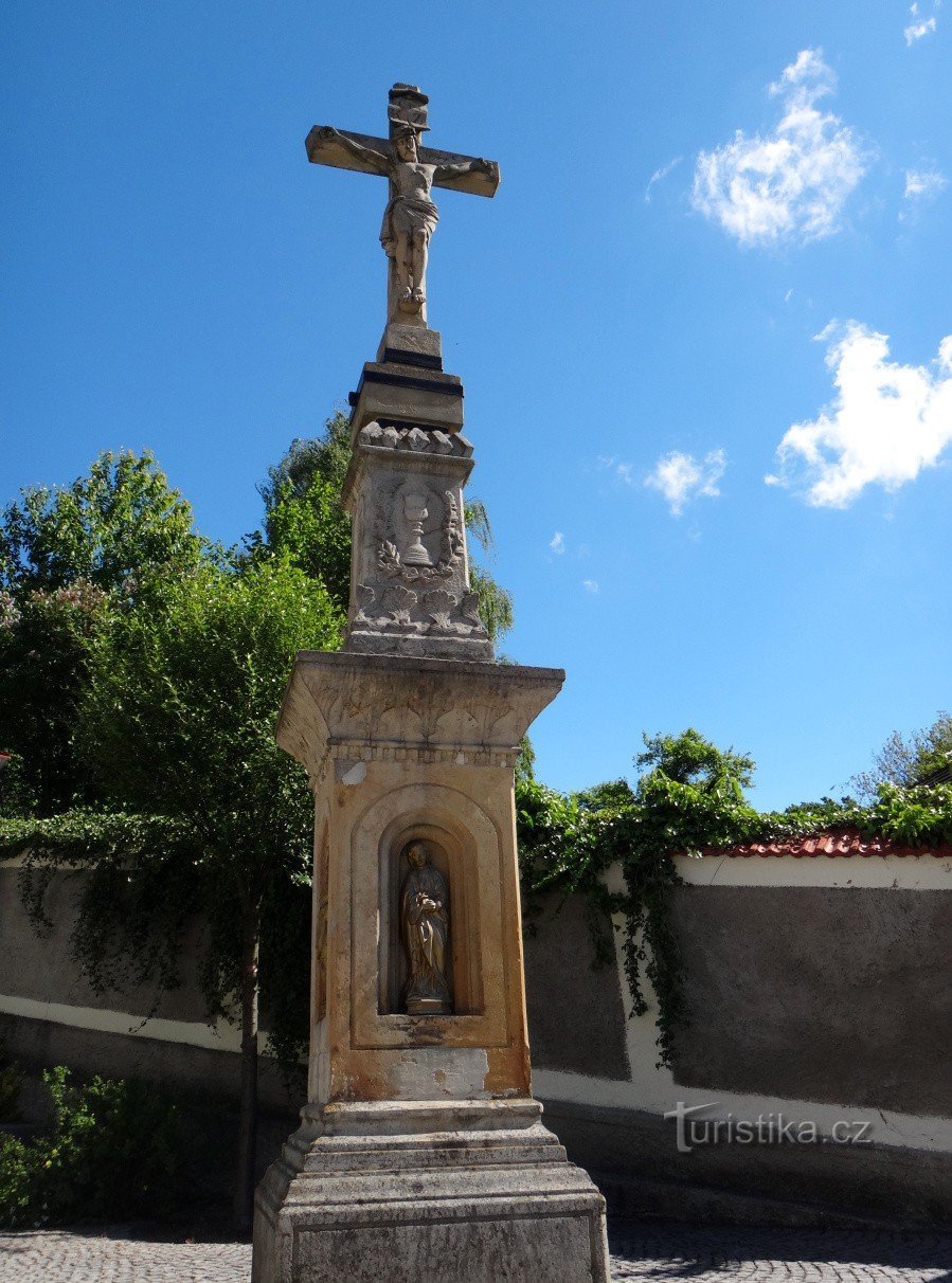 Studenka cross down by the church of St. Bartholomew