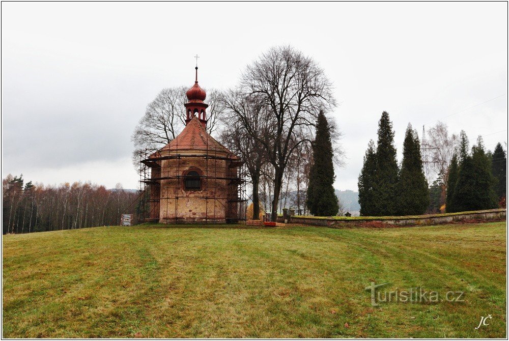 Stupensky kyrka på väg från Pecka