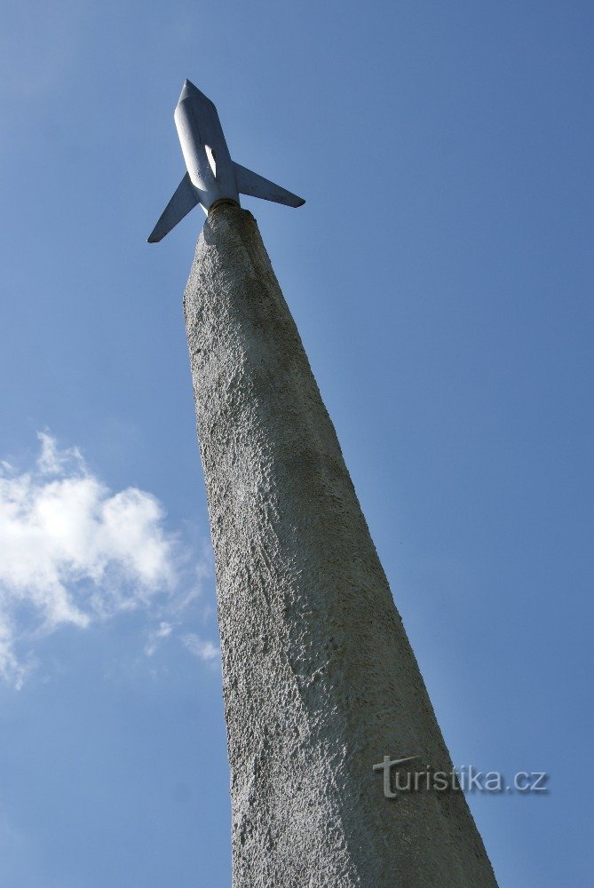 Suchá Rudná - het monument voor de Spoetnik-satelliet