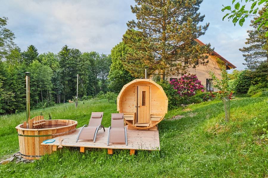 Sauna a botte e bagno finlandese in completa privacy