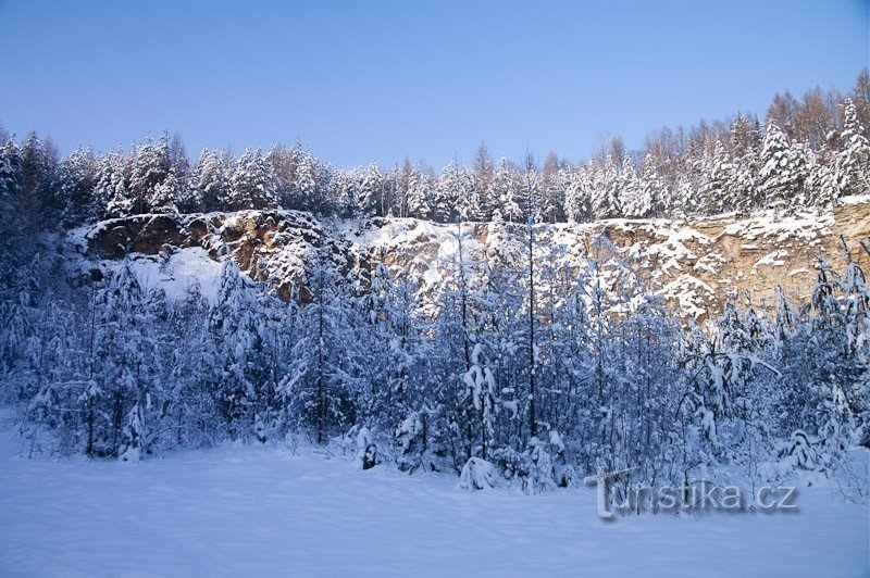 Šumperk - carrière dans la forêt de la ville