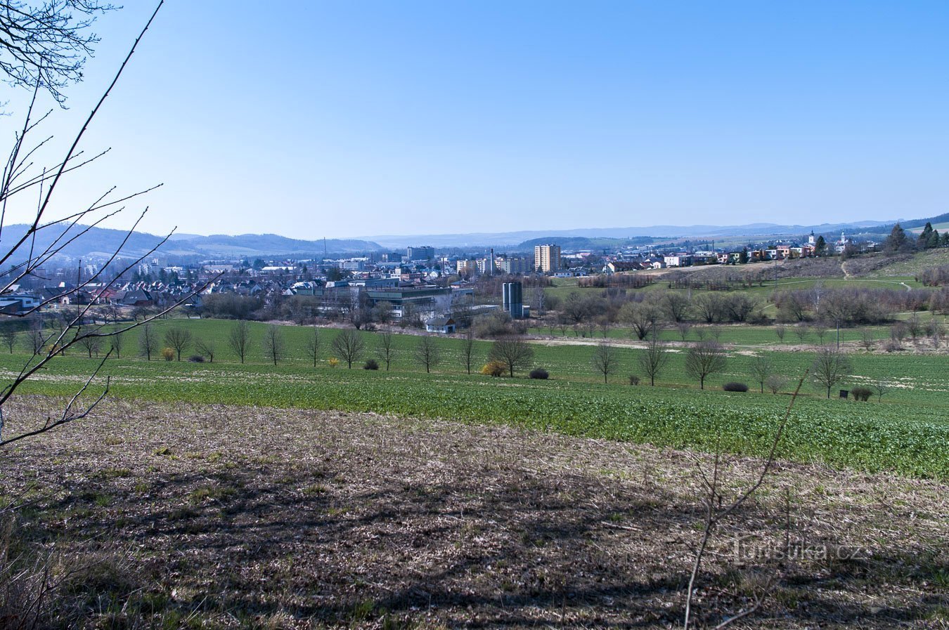 Šumperk a Holubí vrch-től