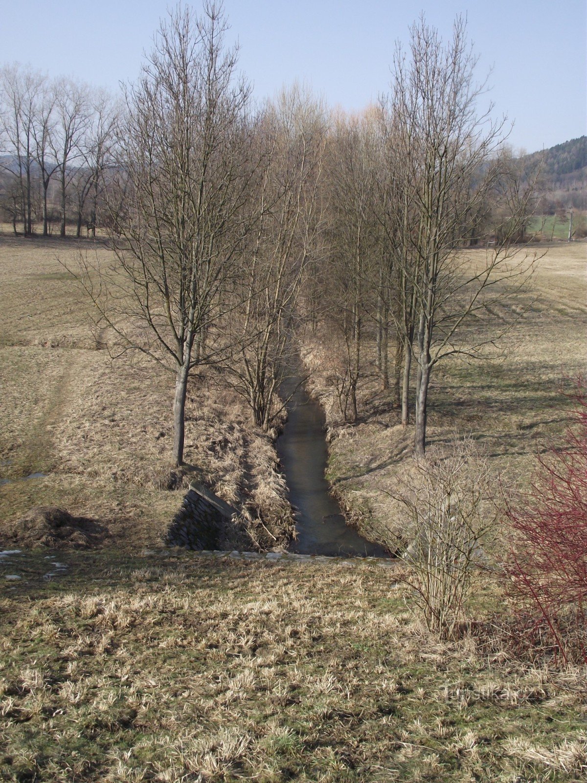 Šumperk – ξηρό πόλντερ στο ρέμα Bratrušovské