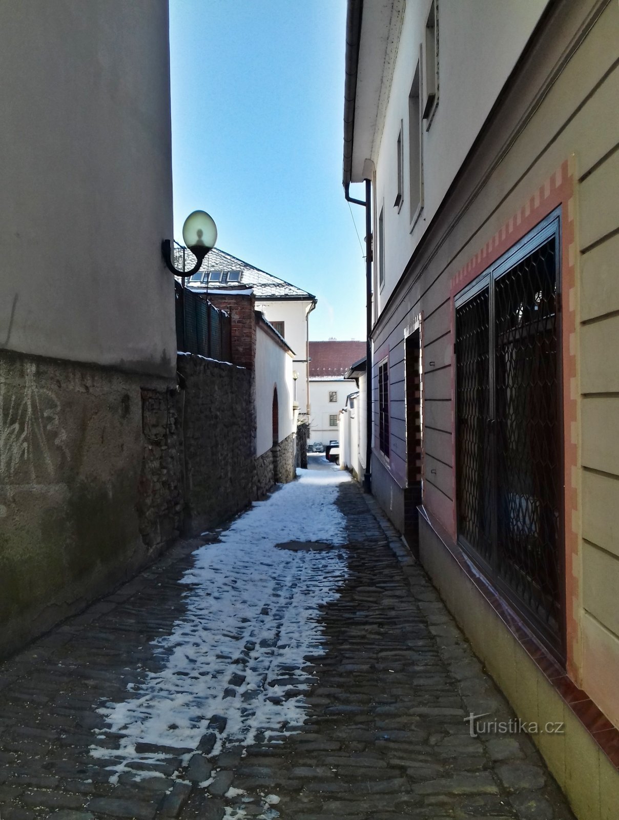 Šumperk – Zámecká ulička, den smalleste gade i byen