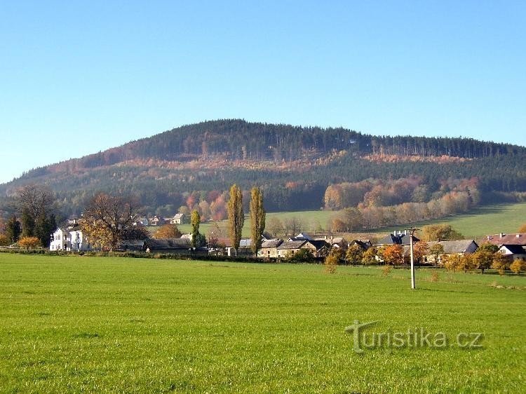 Supíkovice: Supíkovice, horní část, příjezd od Jeseníku