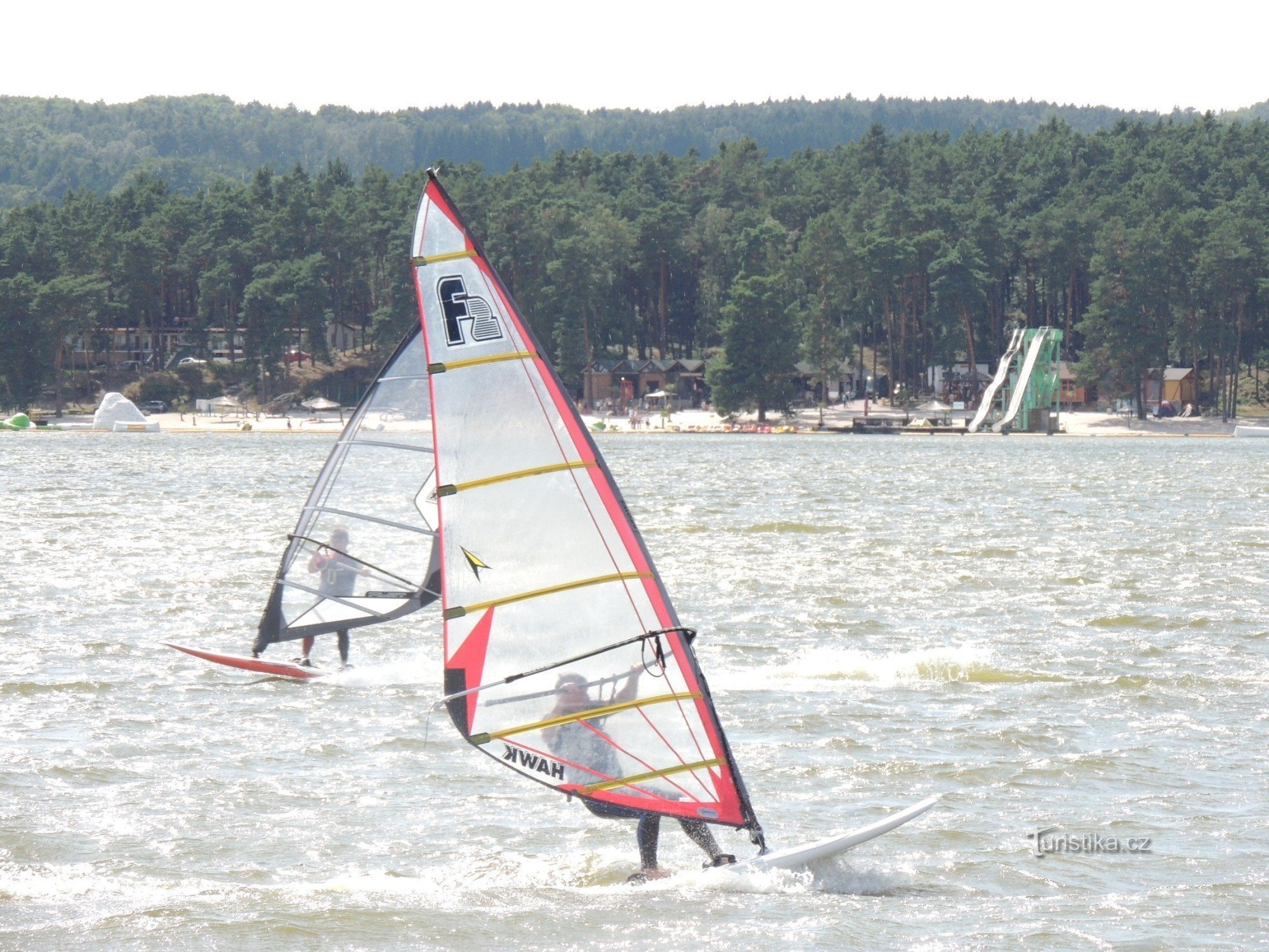 Surfers on Mácháč