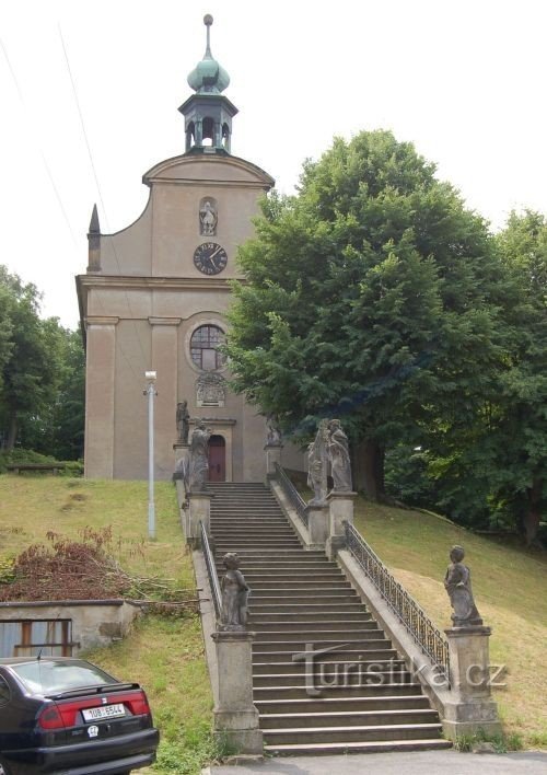 Holy staircase to the church in Vilémov