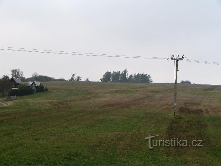 Svatoňovick heuvel vanaf de aankomst in Budišov nad Budišovka