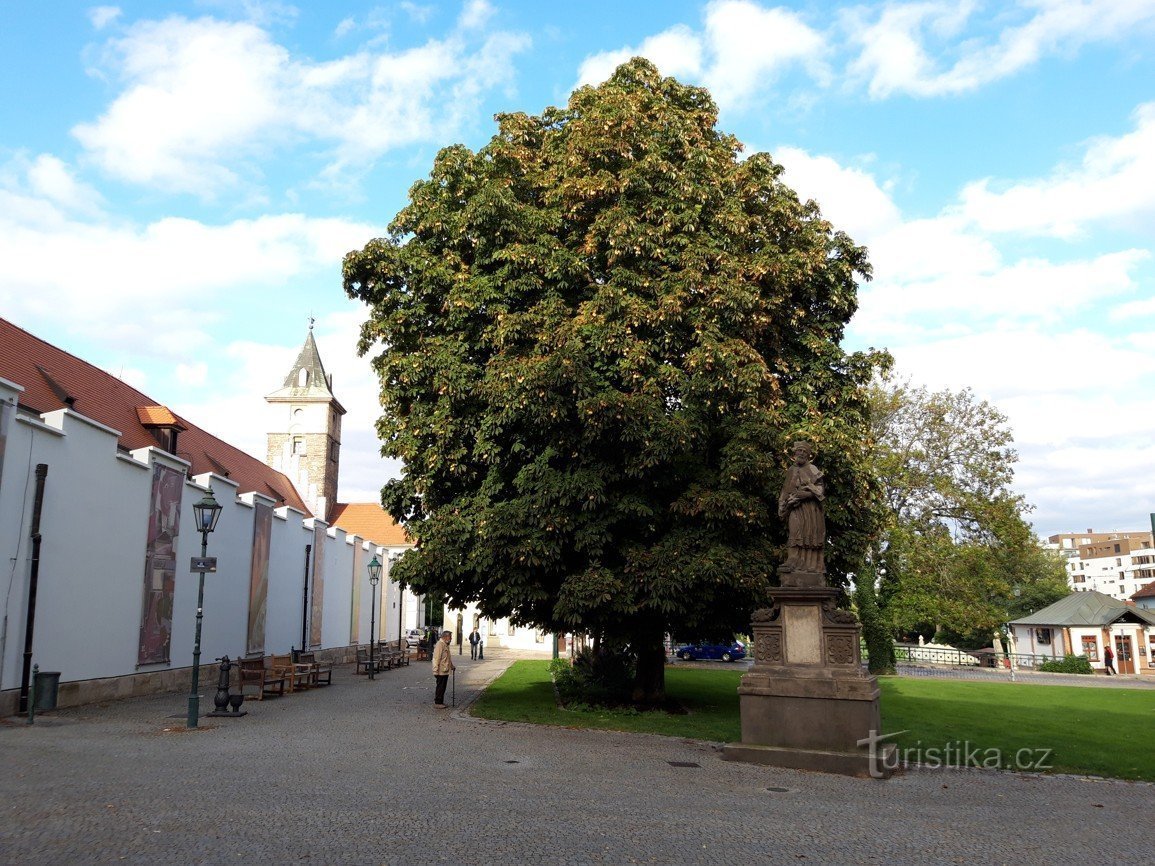 St. Johannes von Nepomuck in Pilsen im Křižík-Garten