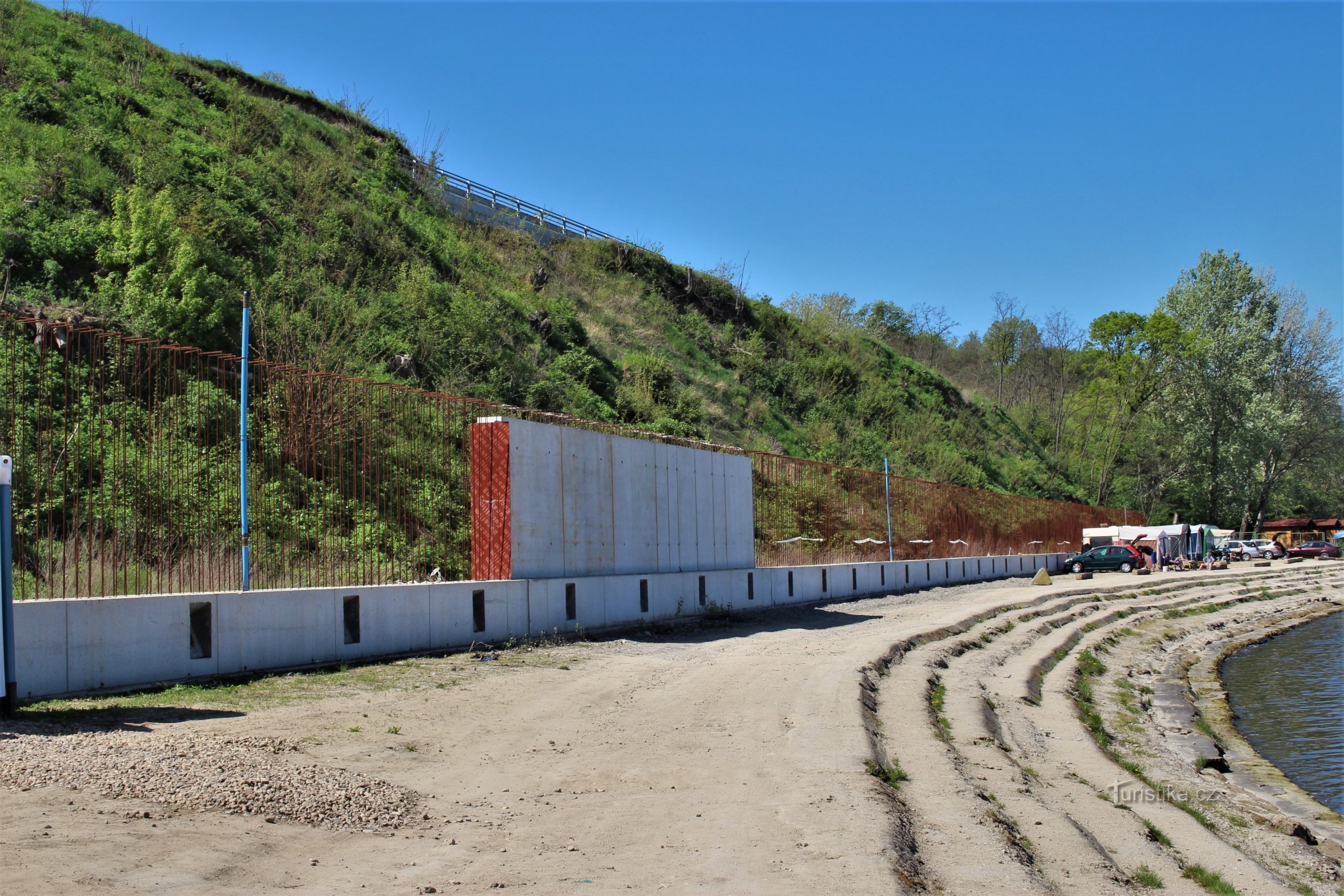 Serious territory at the foot of the slope