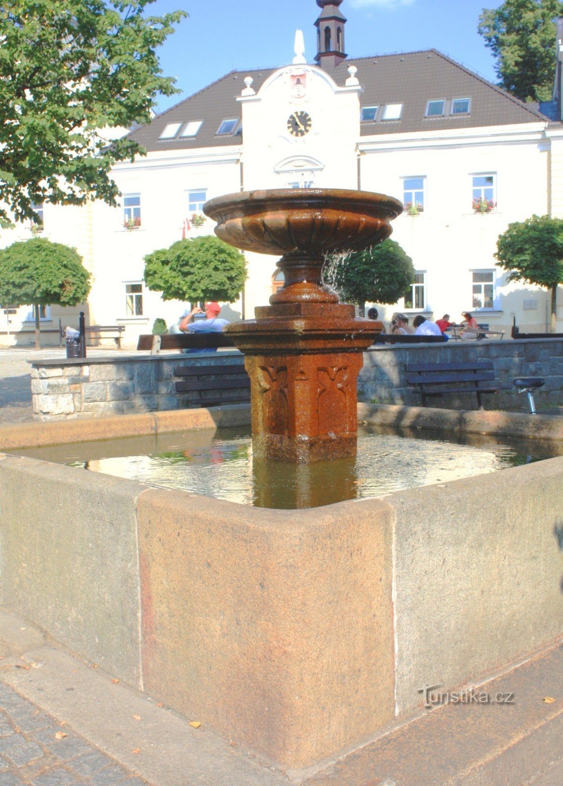 Světlá nad Sázavou - fountain on the square