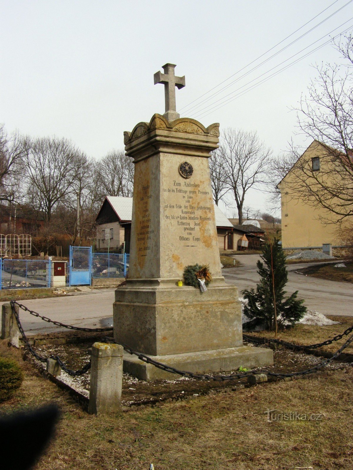 Svinišťany - monument över slaget 1866