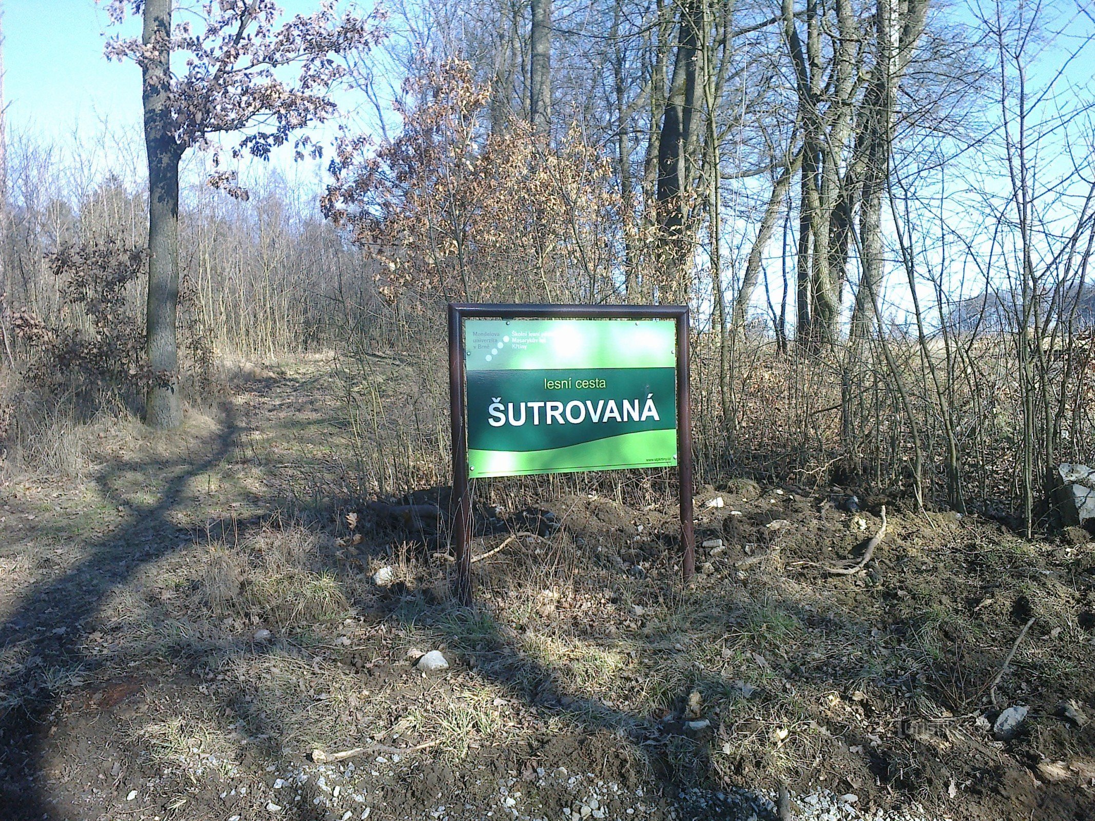 The system of forest paths of the School and Forest Enterprise of Křtiny