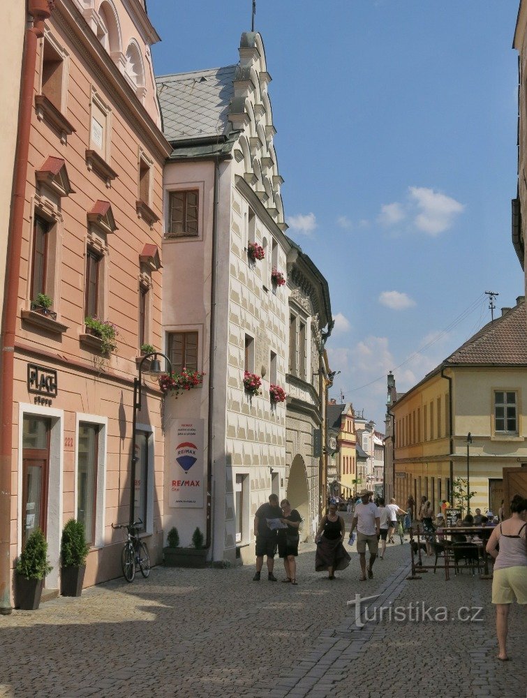 Tábor – sgraffito huis in Pražská straat