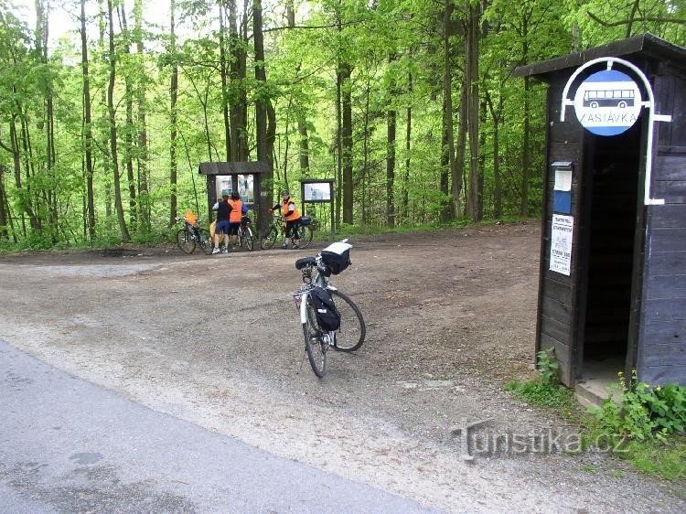 Stříbrecký 橋の教育用トレイル ボード