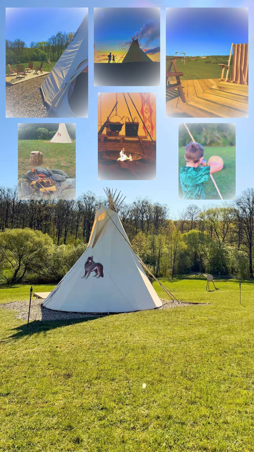 Teepee u Vlčího potoka