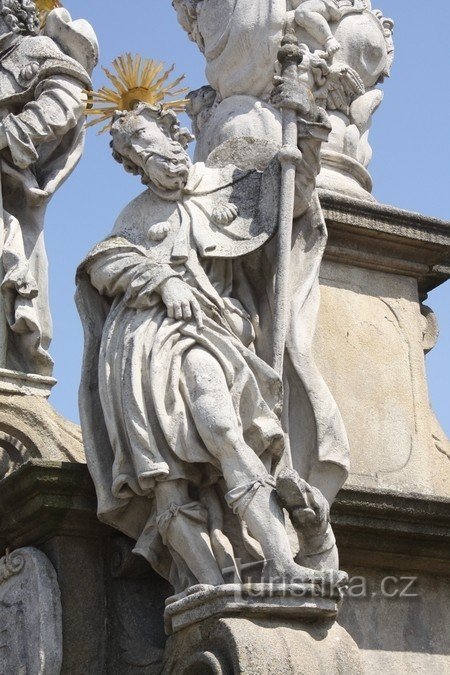 Telč - coloana mariana - statuie