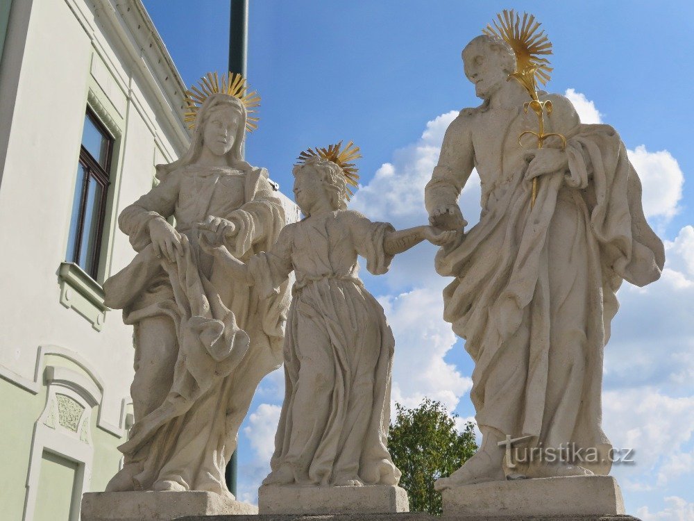 Telč - Hellig Familie skulptur