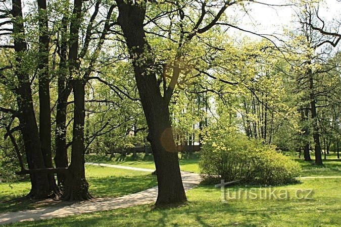 Telč - parque del castillo