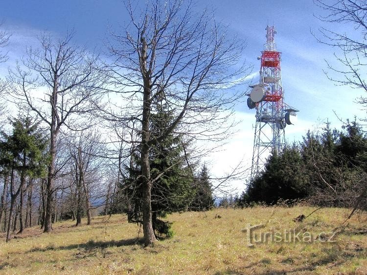 Távközlési torony a Kelčské Javorníkon