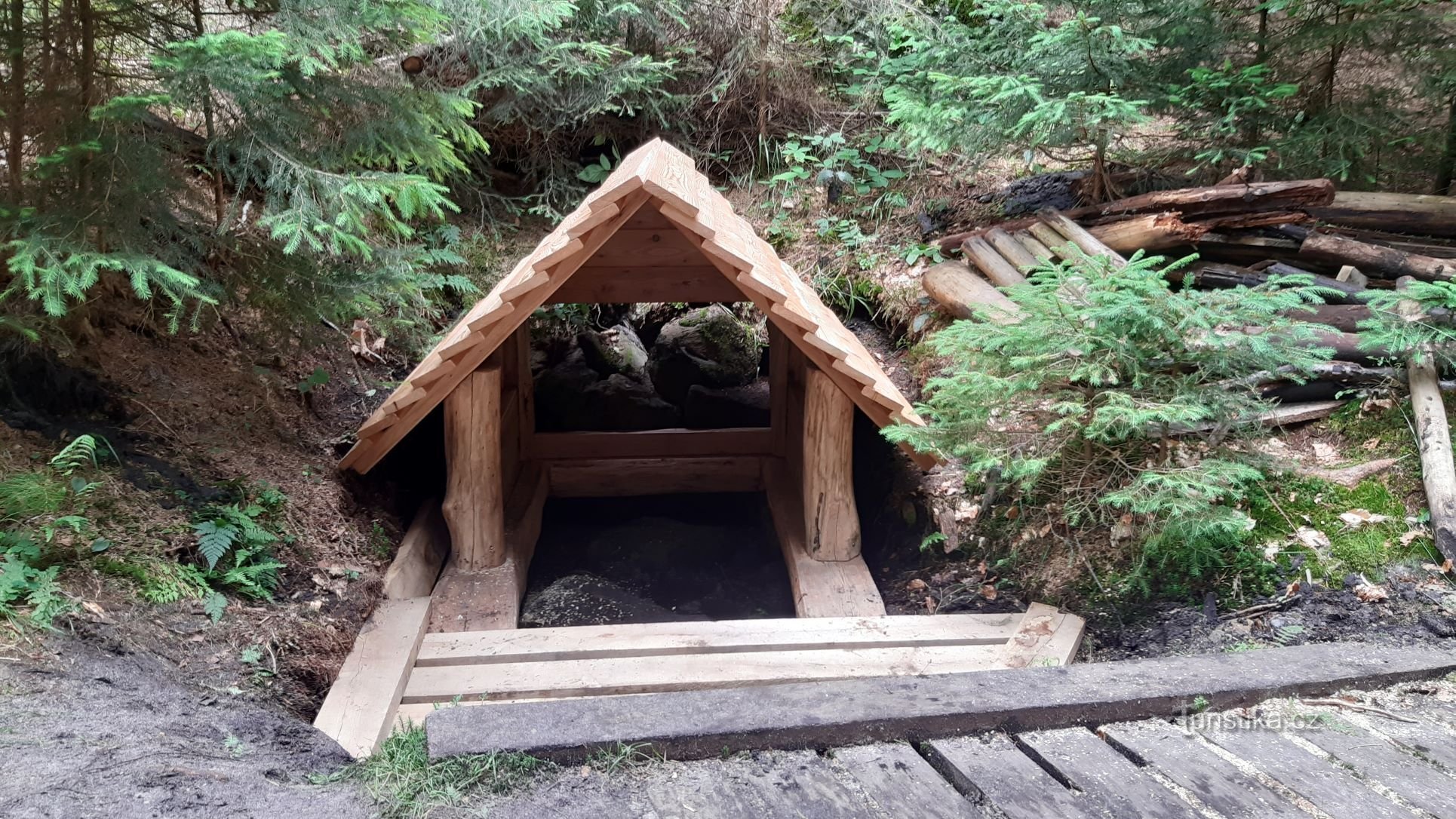 Ze hielpen bij het aanbrengen van meer dan een ton materiaal op de Teplice-rotsen voor restauratie