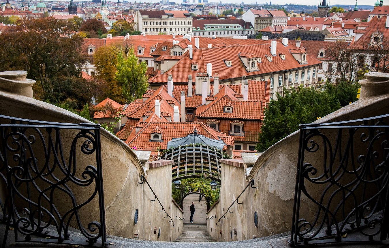 Der Schlossgarten unterhalb der Prager Burg