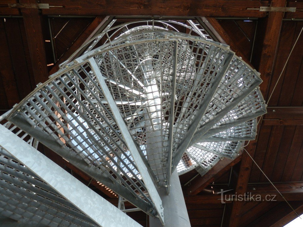 Spiral staircase, looking up