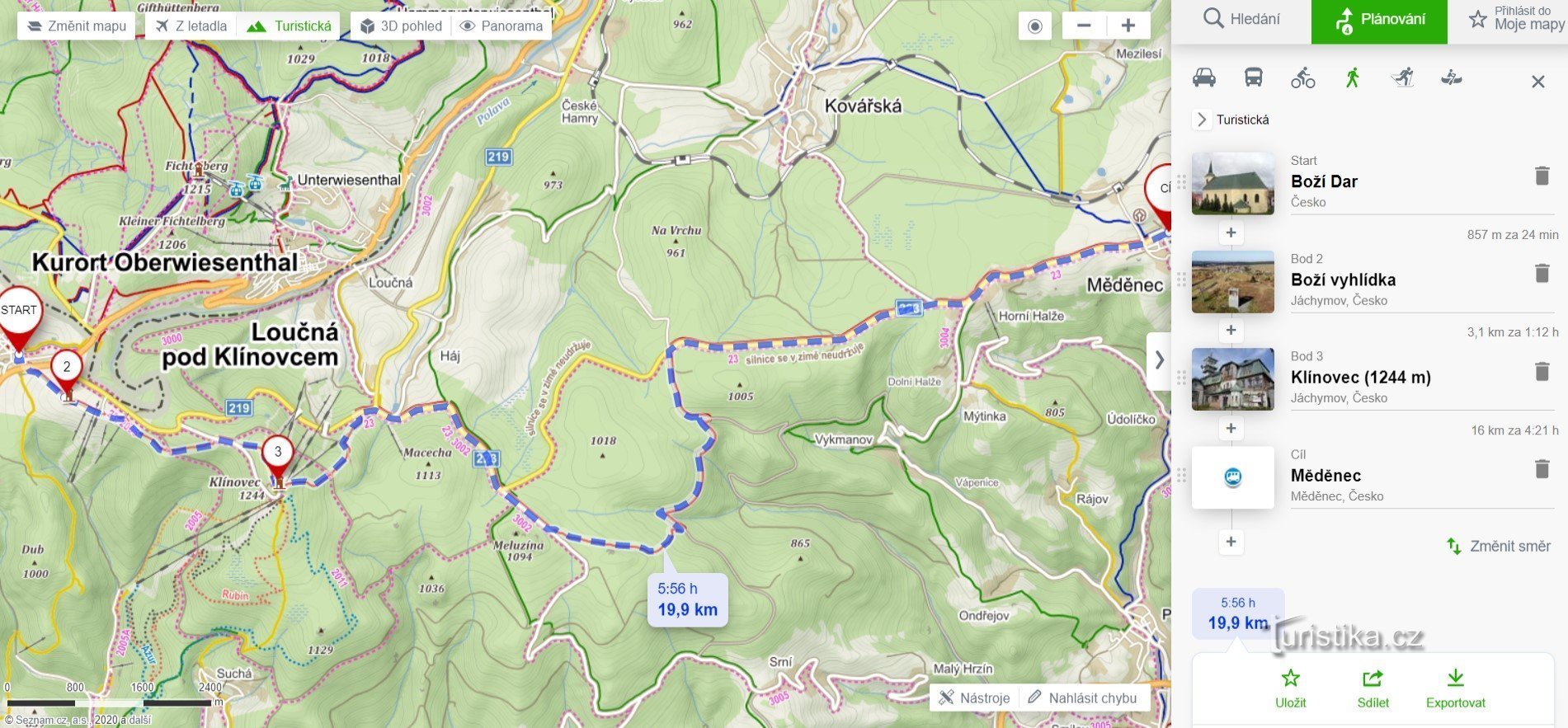 Vagando pelas montanhas de minério - Boží Dar - Měděnec, estágio 5.