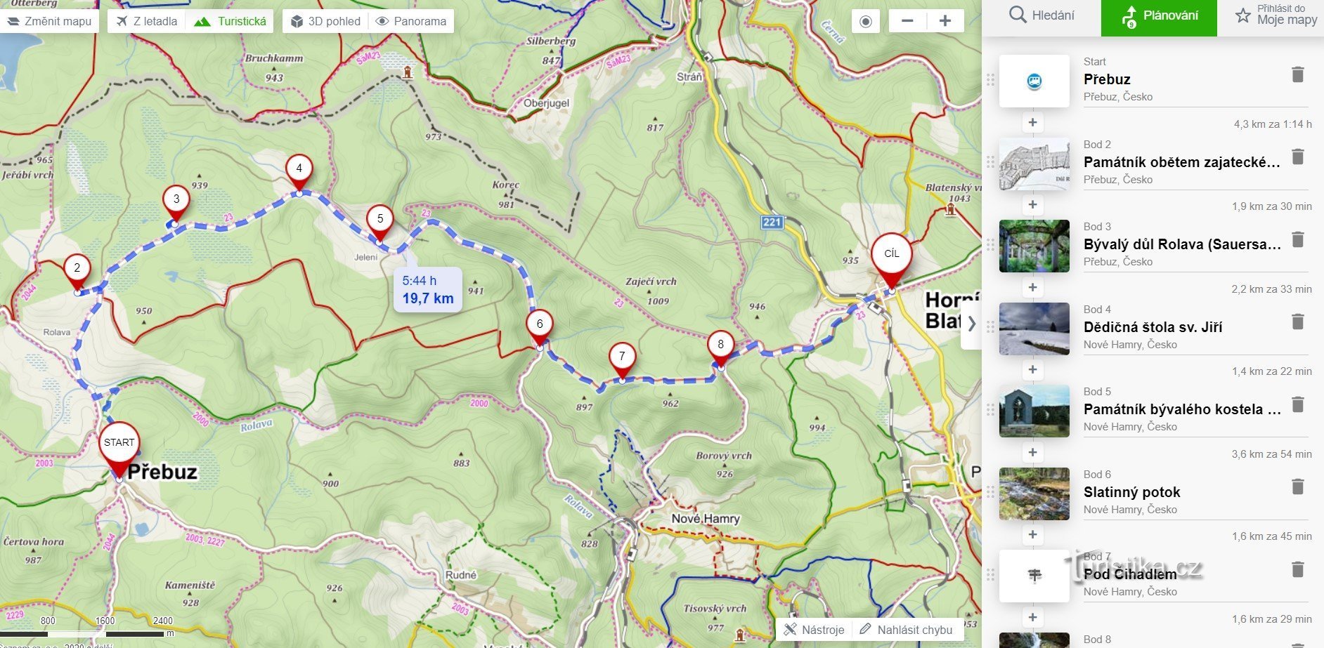 穿越矿石山脉 - Přebuz - Horní Blatná - 第 3 阶段。