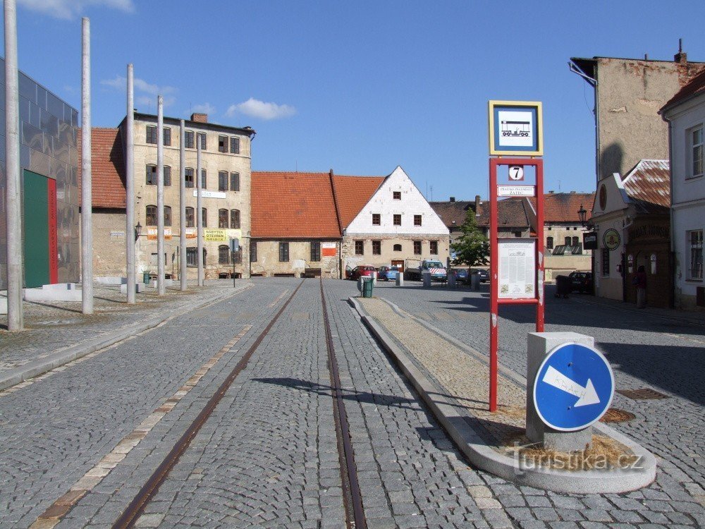 Arrêt de tram à Žatec