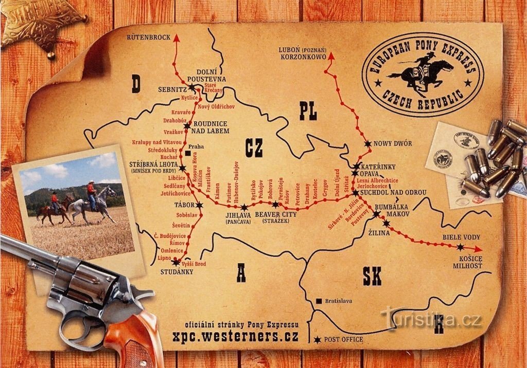 PONY EXPRESS ROUTE IN THE CZECH REPUBLIC