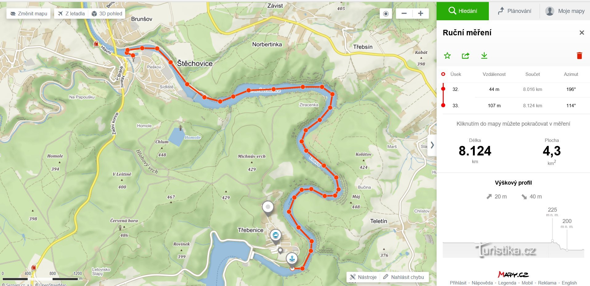 The St. John's currents route on a board.