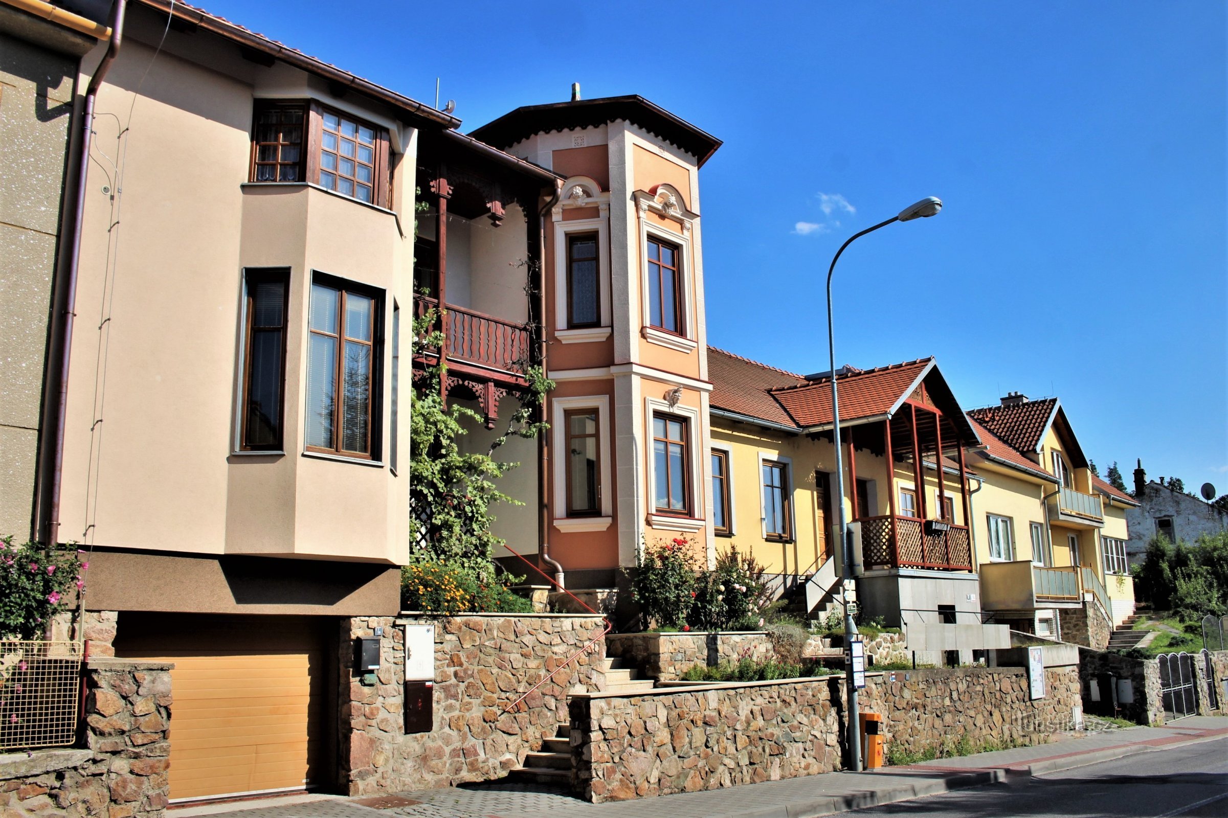 The route starts at the stop in the center of the village on Tumaňanova Street