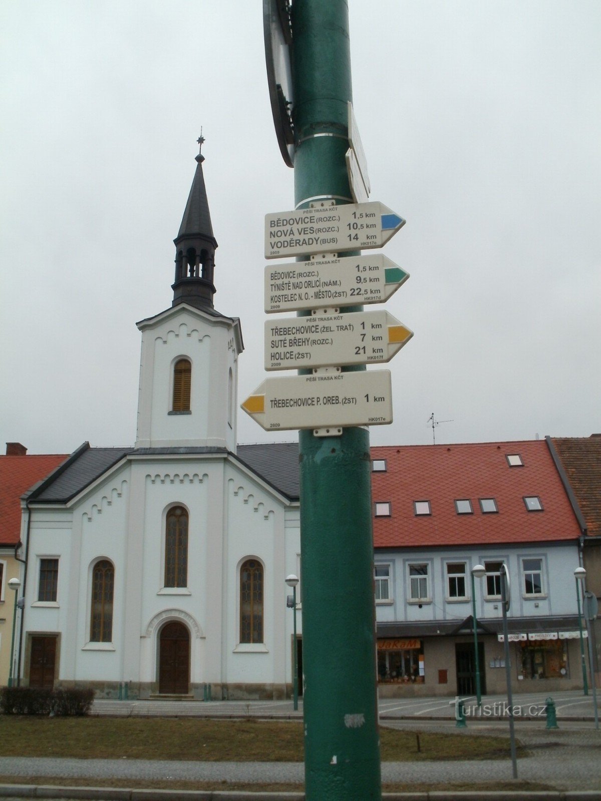 Třebechovice pod Oreb - der wichtigste touristische Wegweiser