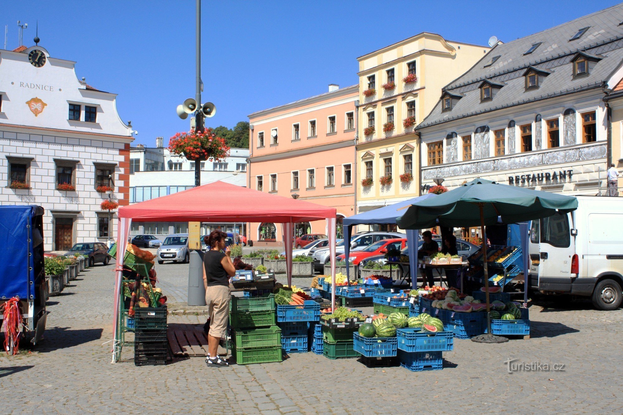 Markt op het plein