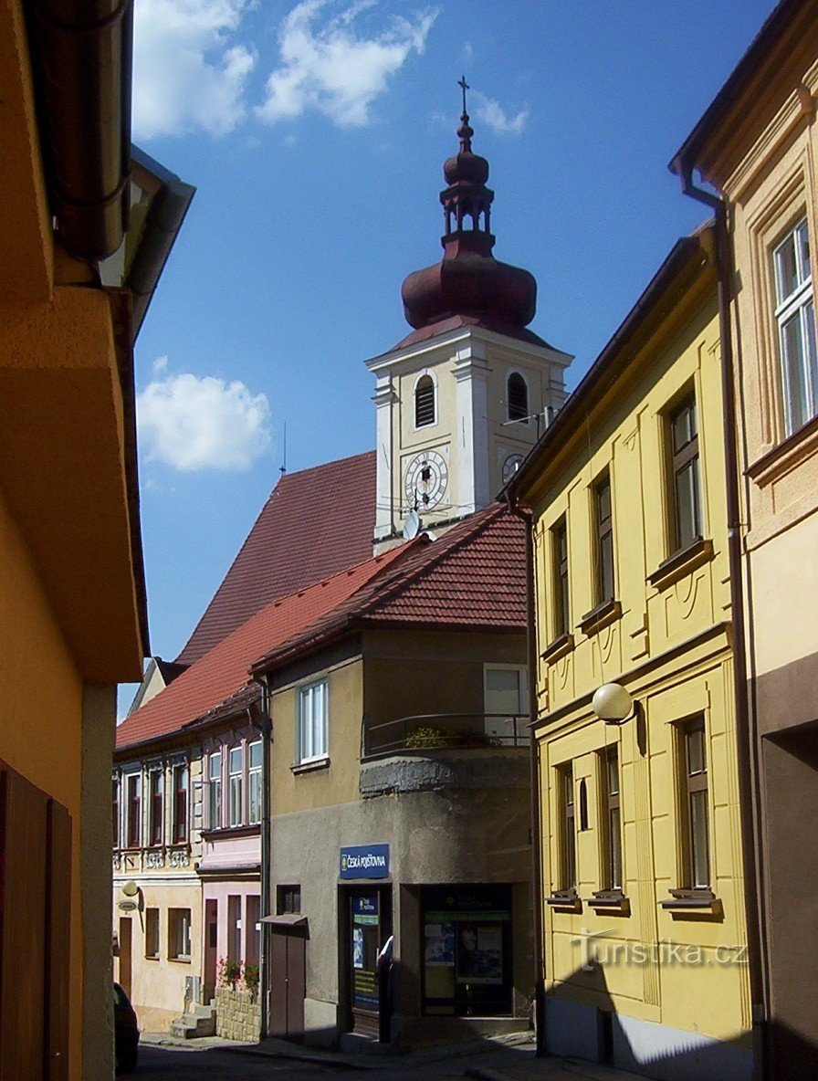 Trhové Sviny - Cerkev Marijinega vnebovzetja - Foto: Ulrych Mir.