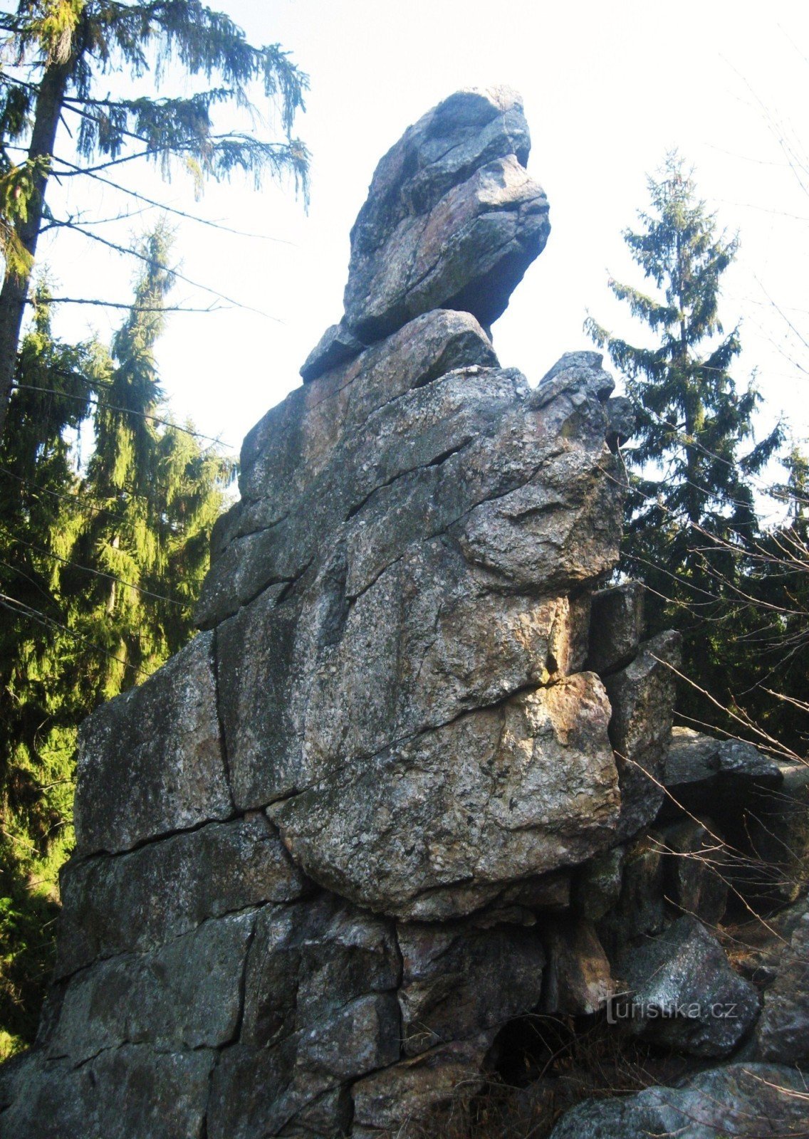 三块石头 - 559 m - Bradelská vrcovina