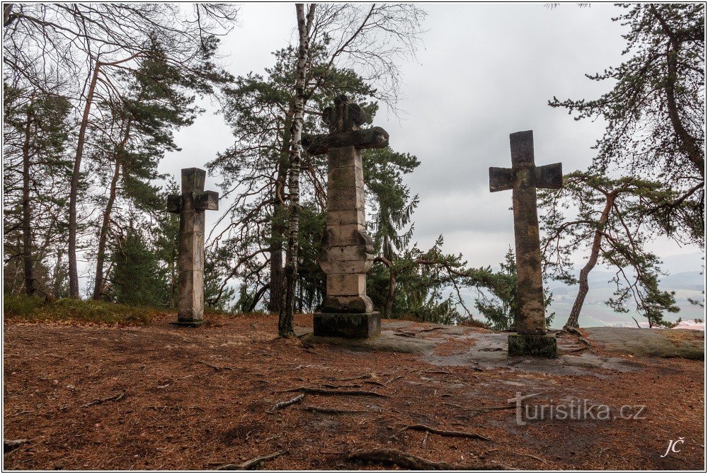 Three crosses on Calvary