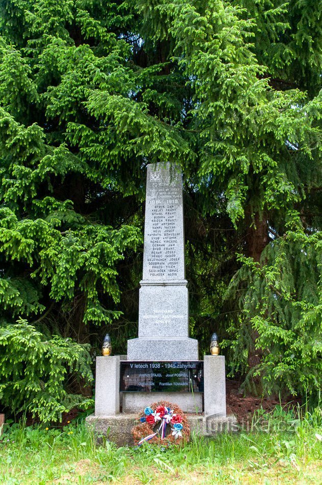 Et let tilgroet monument i Kosovo