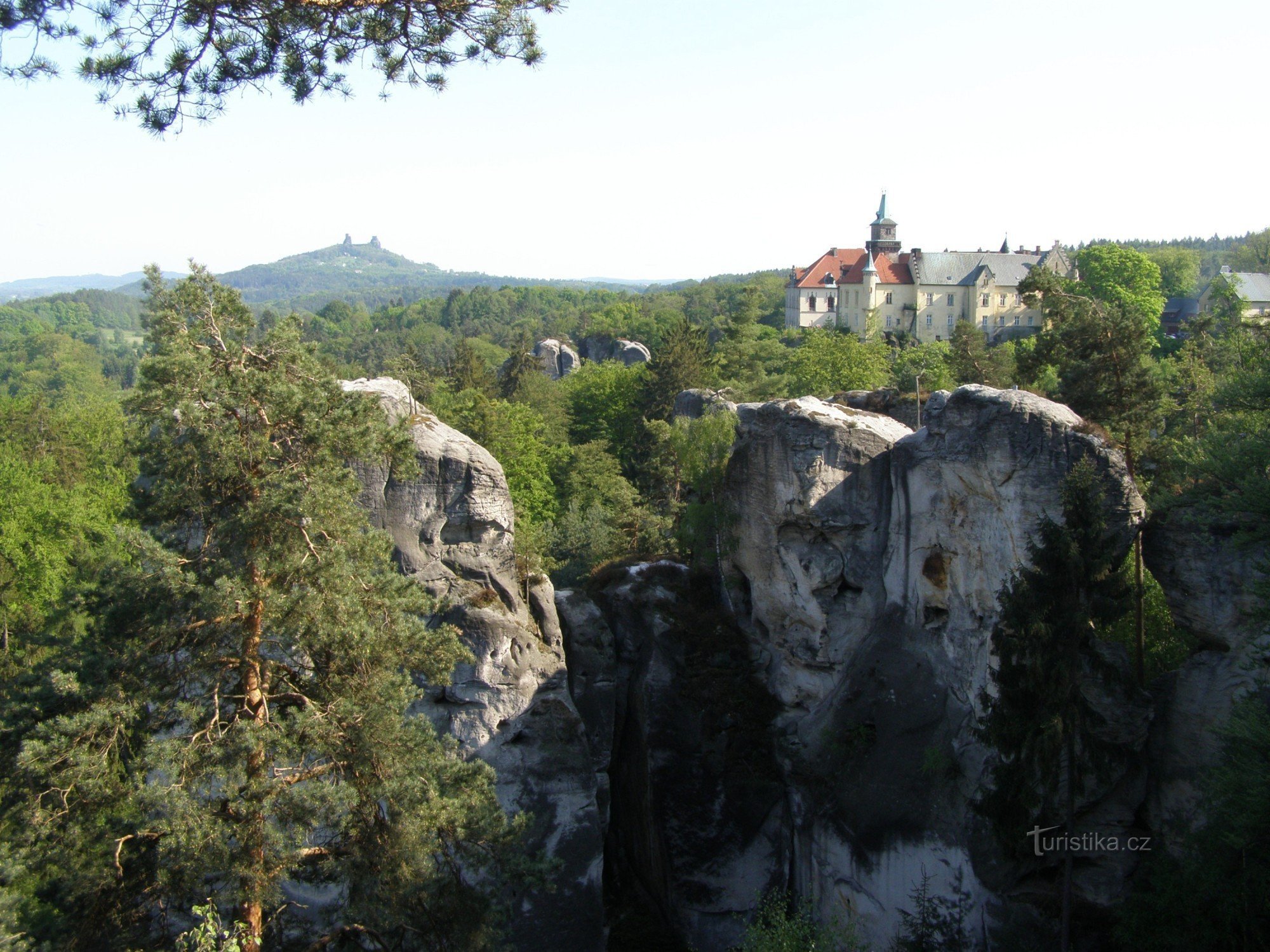 Debris and Hrubá Skála from Mariánská víhlídka