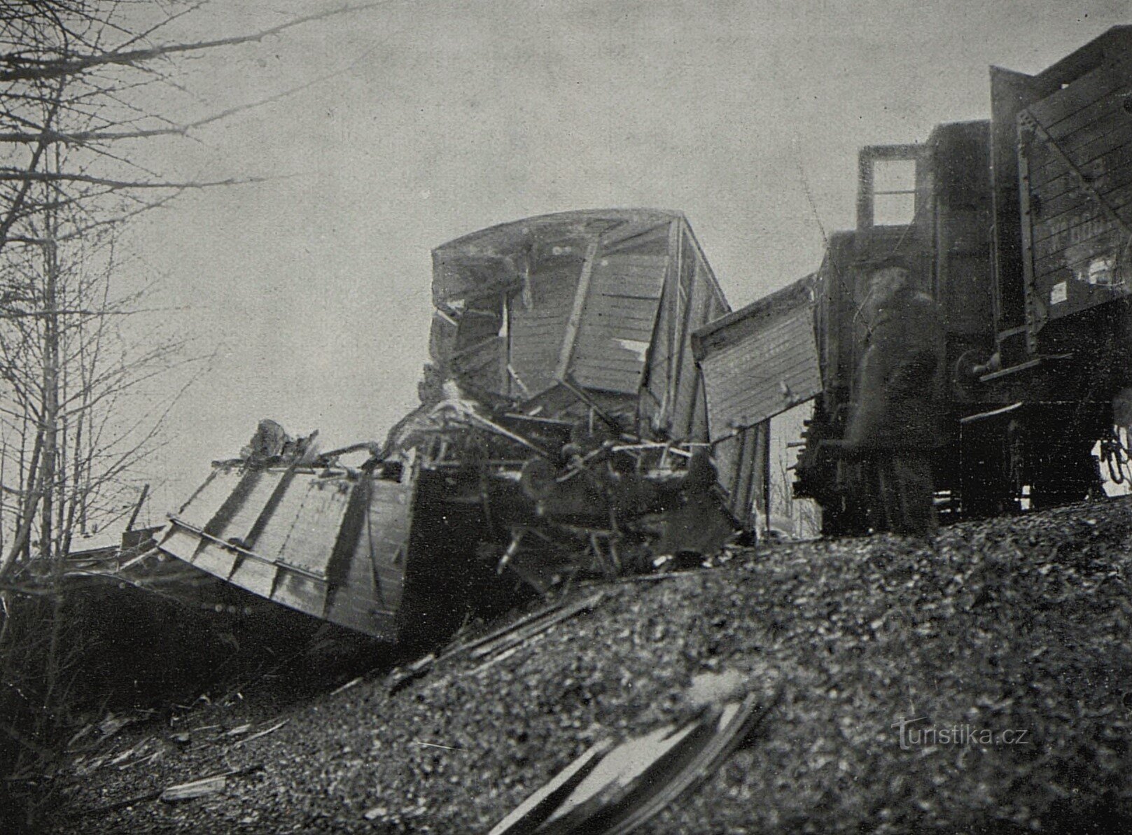 Epava unui tren de marfă în largul Ungariei (1909)