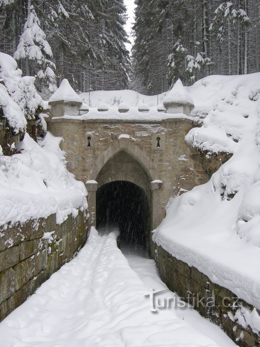 The Schwarzenberg Channel Tunnel is just a short distance from Jeléní