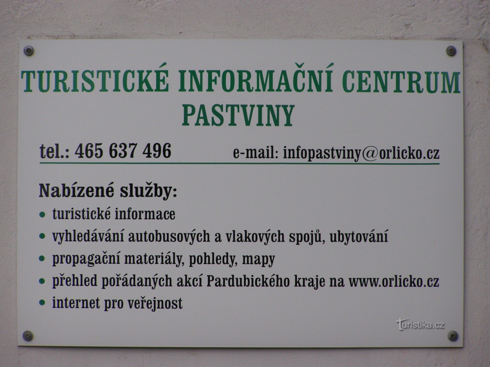 Touristeninformationszentrum Pastviny