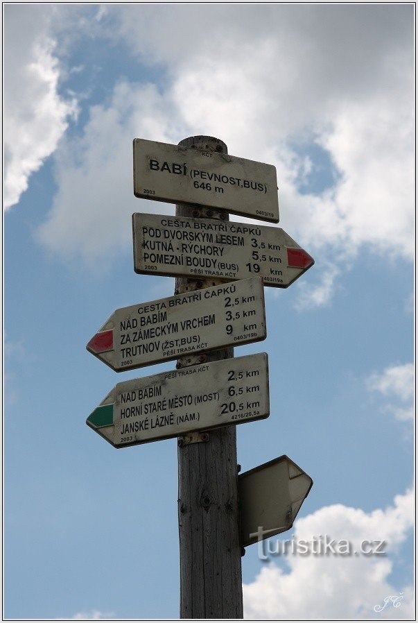 Turistické rozcestí Babí, pevnost